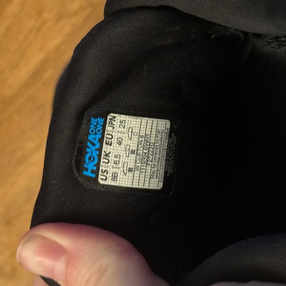 Hoka Black and White Athletic Shoes - Picture 3 of 5